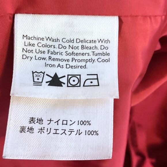 EDDIE BAUER Double Breasted Long Sleeve Red Soft Shell Pea Coat Women's Size XL - Picture 11 of 11